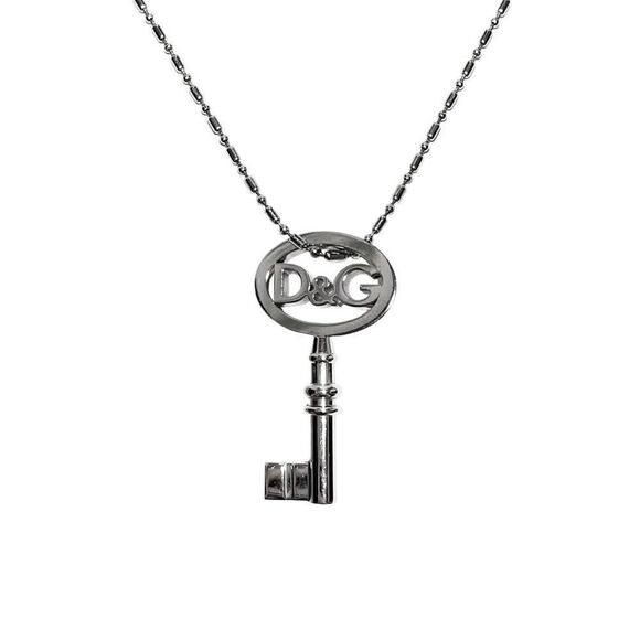 Dolce & Gabbana Steel Single Key Pendant Necklace NIB - Picture 1 of 11